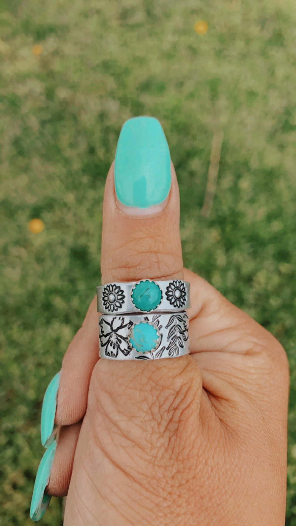 Sunflower Turquoise Ring
