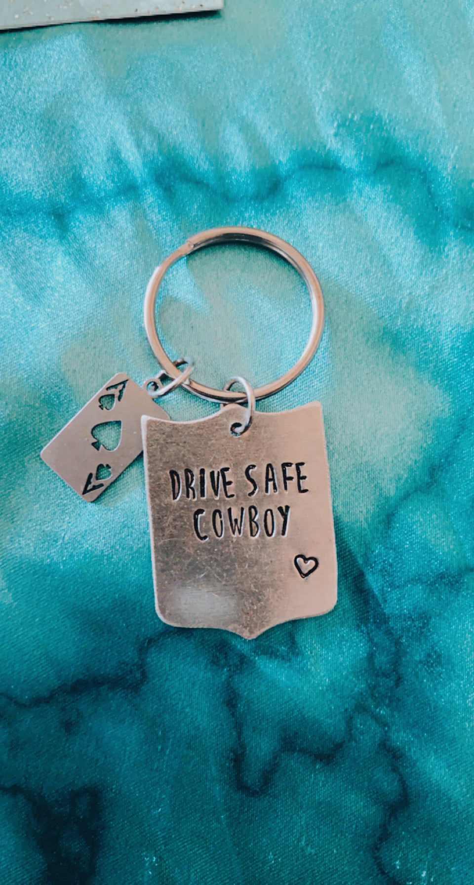 Drive Safe Cowboy Keychain